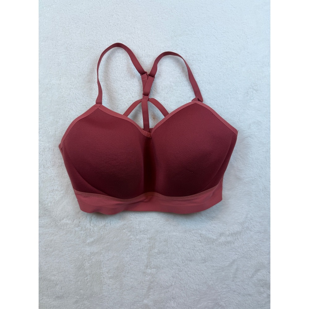 Nike Dri-FIT High Support Sports Bra Cedar Red Strappy Racerback Womens Large